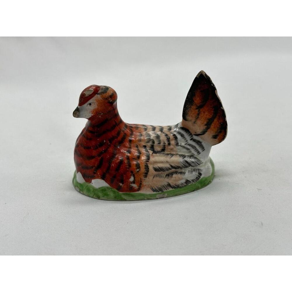 Antique 1800's Hen Eggs Painted Figurine Size 3.5"x2.5"